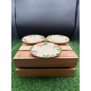 Vintage Franciscan Desert Rose Bread & Butter Plates- Set of 3 – 6.25"